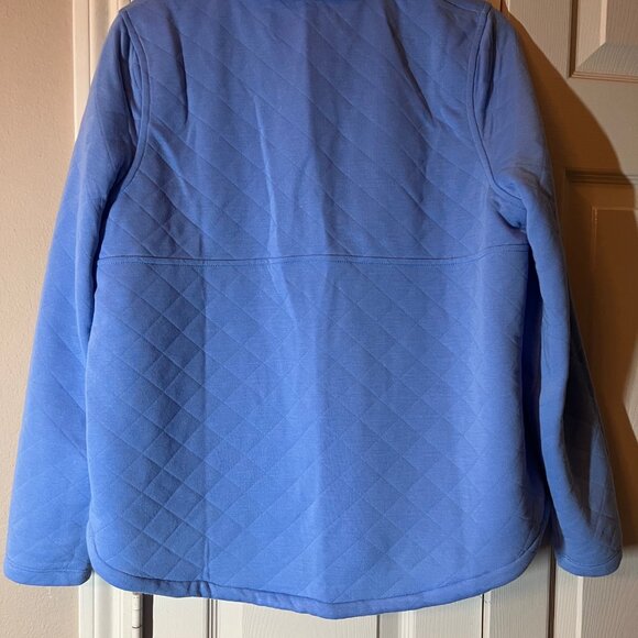Women's Vineyard Vines Quilted Snap Pullover - Light Blue - Large - Picture 2 of 2